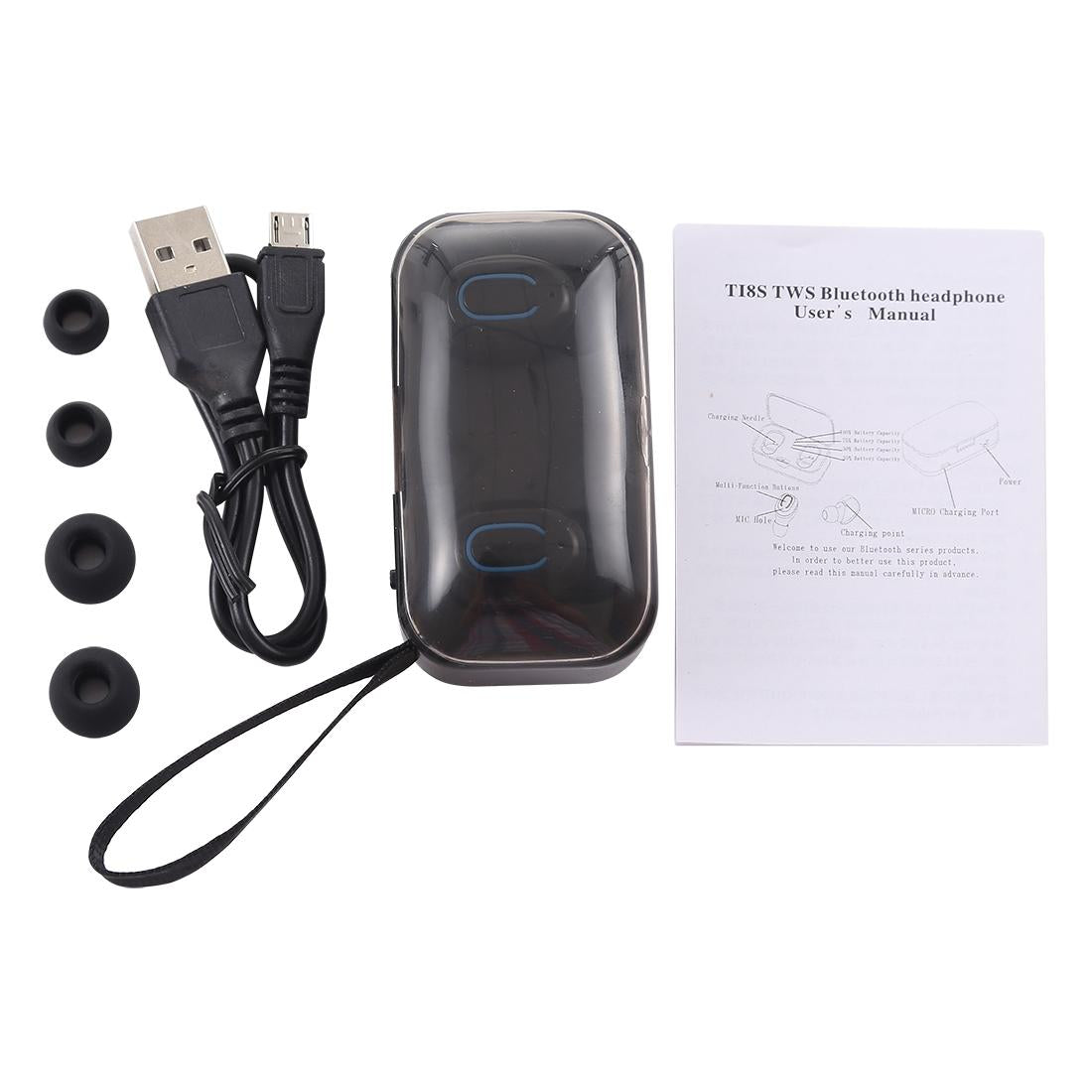 Wireless Stereo Bluetooth Earphones with Charging Case -tws Dazzling - Black