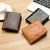 Multi-Functional Oil Wax Leather Rfid Wallet - Black