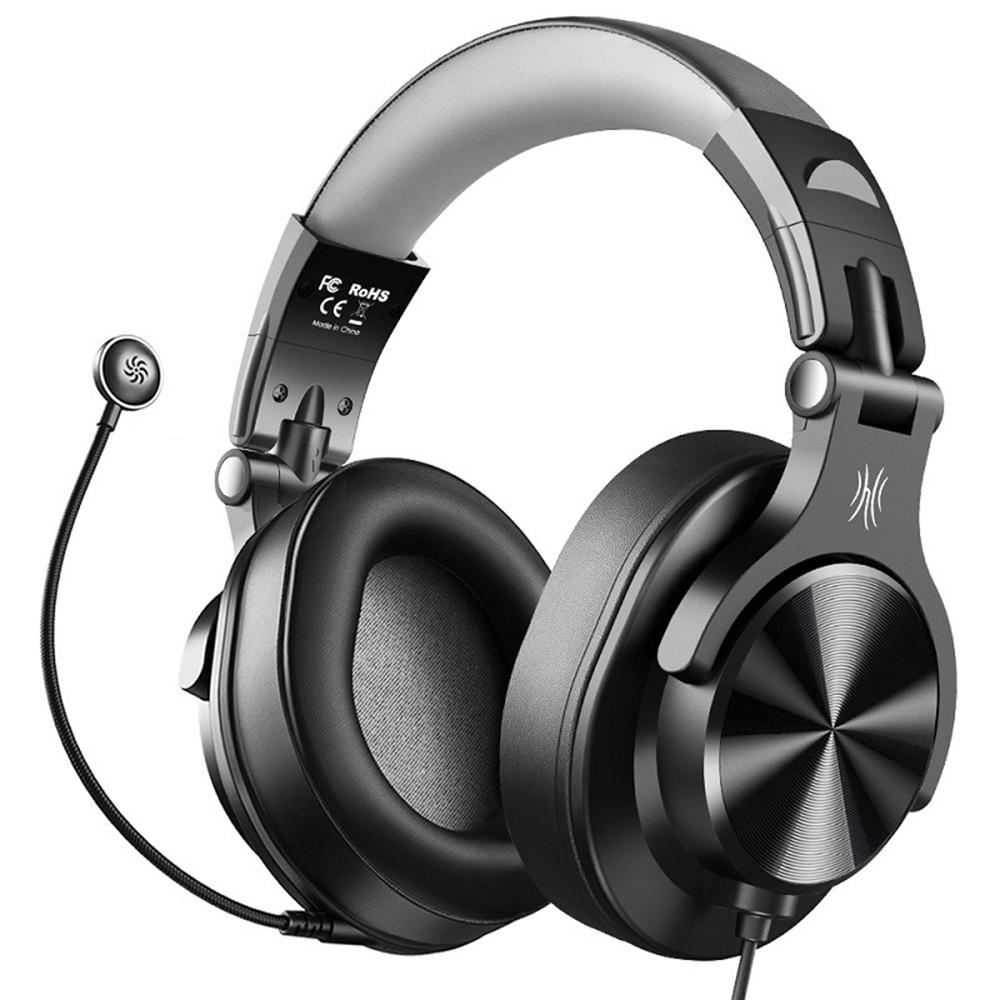 Head-Mounted Wired Headphone With Noise Reduction & Mic Black