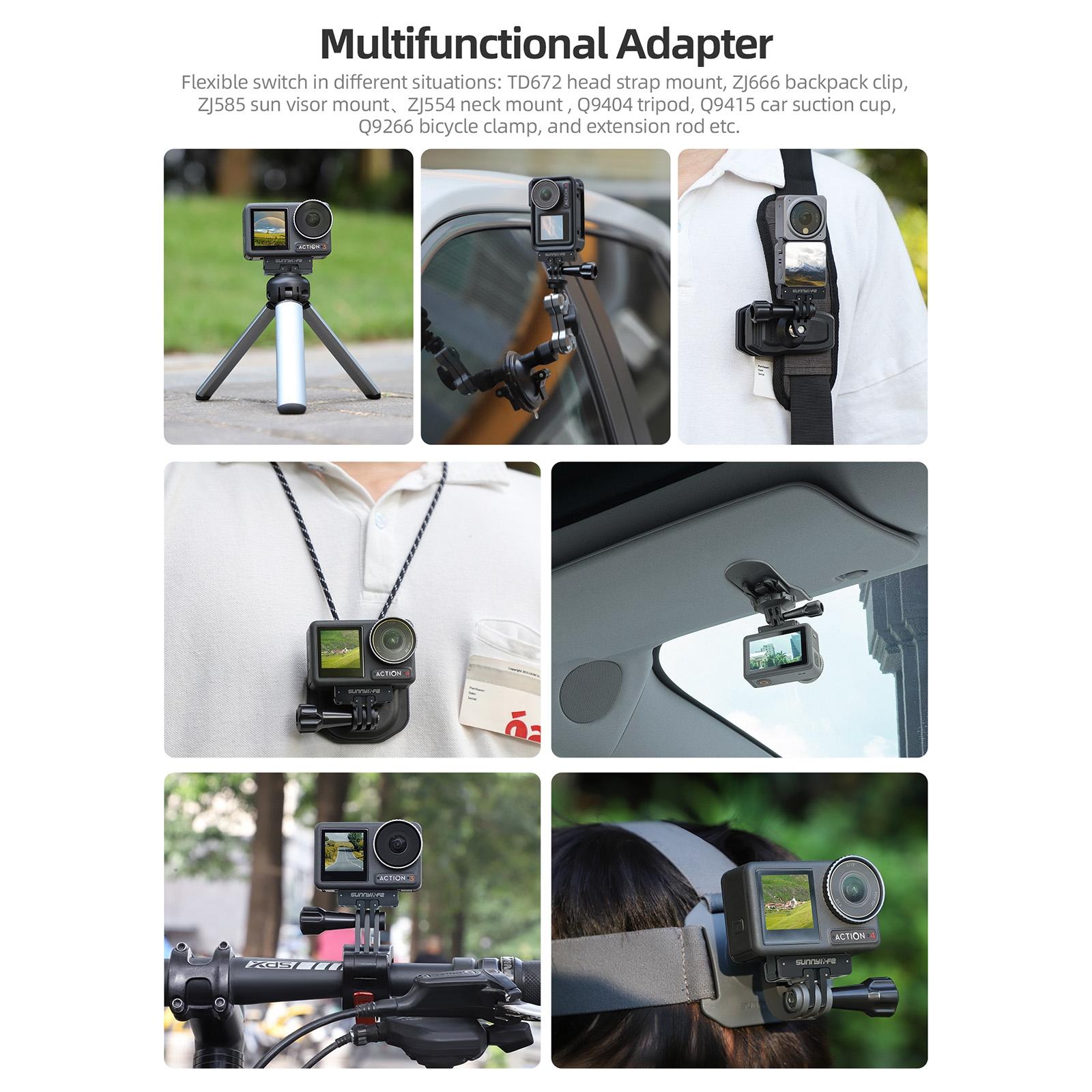 Magnetic Adapter Mount for Dji Action Cameras - Compatible with Action 2 3 and 4