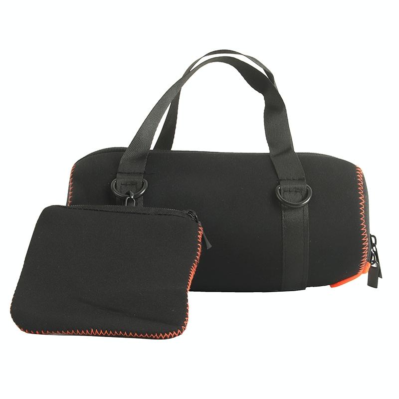 Protective Cover with Strap &amp; Carabiner for Jbl Charge 5 - Black