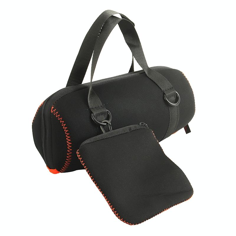 Protective Cover with Strap & Carabiner for Jbl Charge 5 - Black