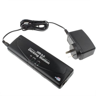 8-Port Usb 2.0 Docking Station With Multiple Ports Black - Black