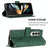 For Samsung Galaxy z Fold4 5G Embossed Leather Flip Crossbody Phone Case - 3d Design - Dark Green