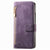 For Samsung Galaxy Z Fold4 5G Vintage Magnetic Wallet Case - Zipper Closure - Brown
