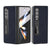 For Samsung Galaxy Z Fold4 5G Cross Texture Leather Phone Case With Holder - Green