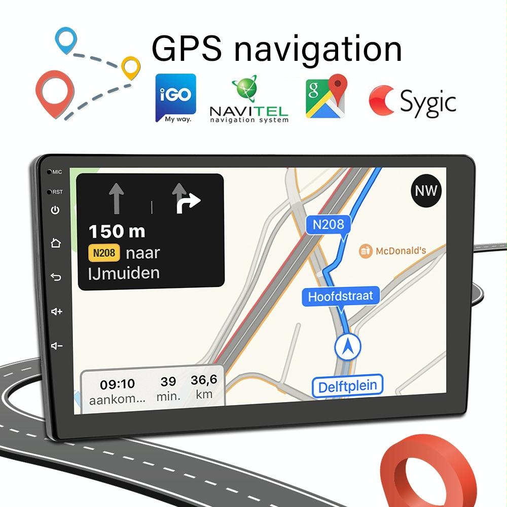 Universal Dual-Spindle Car Navigator With Central Control Screen - Standard + Ahd Camera