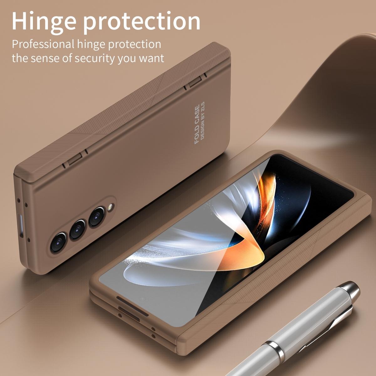For Samsung Galaxy Z Fold4 5G Foldable Phone Case With Pen And Stylus - Black