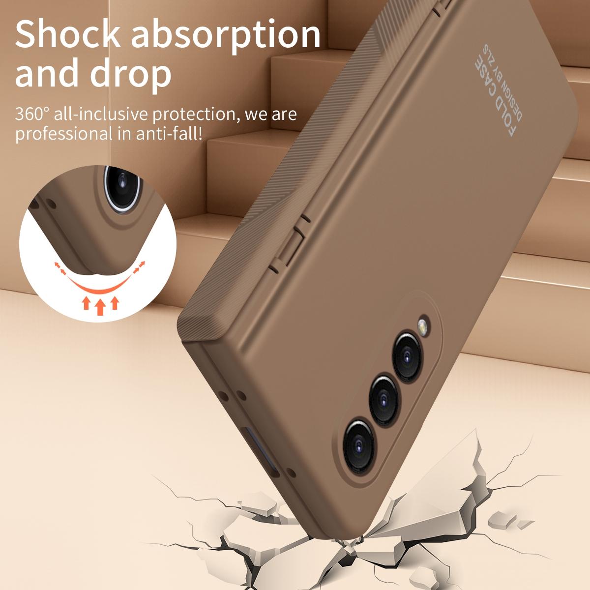 For Samsung Galaxy Z Fold4 5G Foldable Phone Case With Pen And Stylus - Black