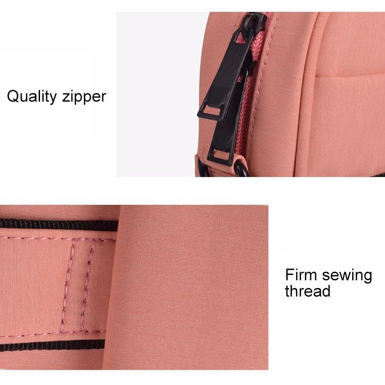 14.1 Inch Waterproof Anti-theft One-shoulder Handbag with Suitcase Belt - Black