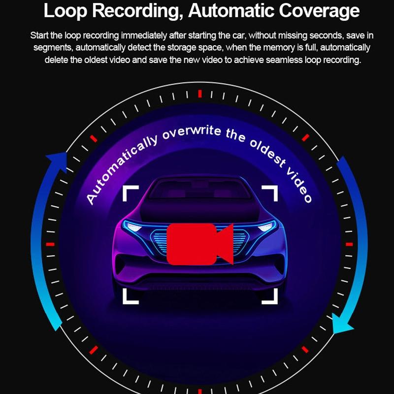 Hd Night Vision Dog Driving Recorder with Reversing Image - Double Recorded