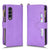 For Samsung Galaxy z Fold4 5G Zipper Leather Phone Case with Litchi Texture - Blue