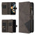 For Samsung Galaxy Z Fold4 5G Leather Zip Wallet With Rhombus Texture - Grey