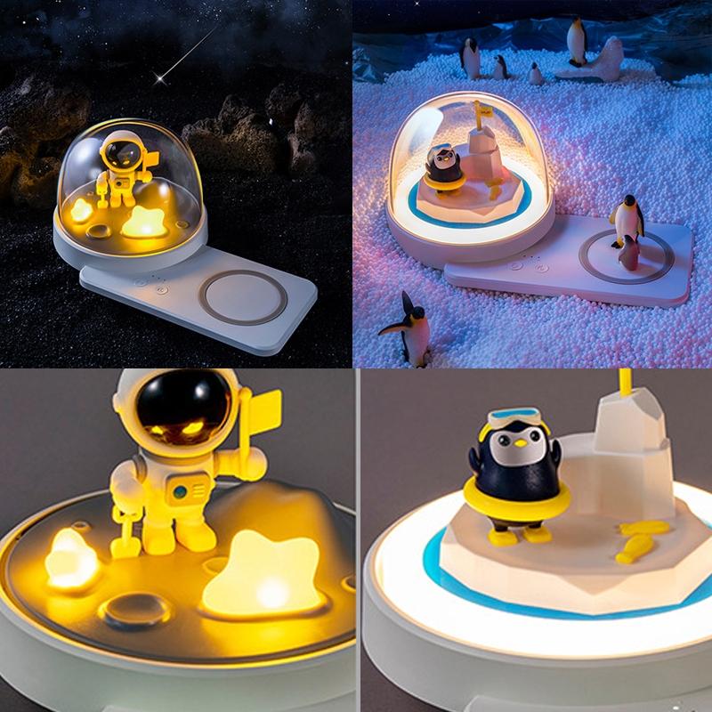 Wireless Fast Charging Bluetooth Music Lamp Astronauts
