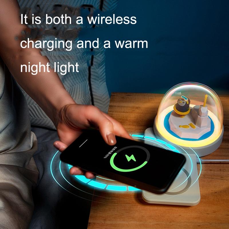 Wireless Fast Charging Bluetooth Music Lamp Astronauts