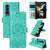 For Samsung Galaxy Z Fold4 5G Sunflower Embossed Leather Phone Case - Blue