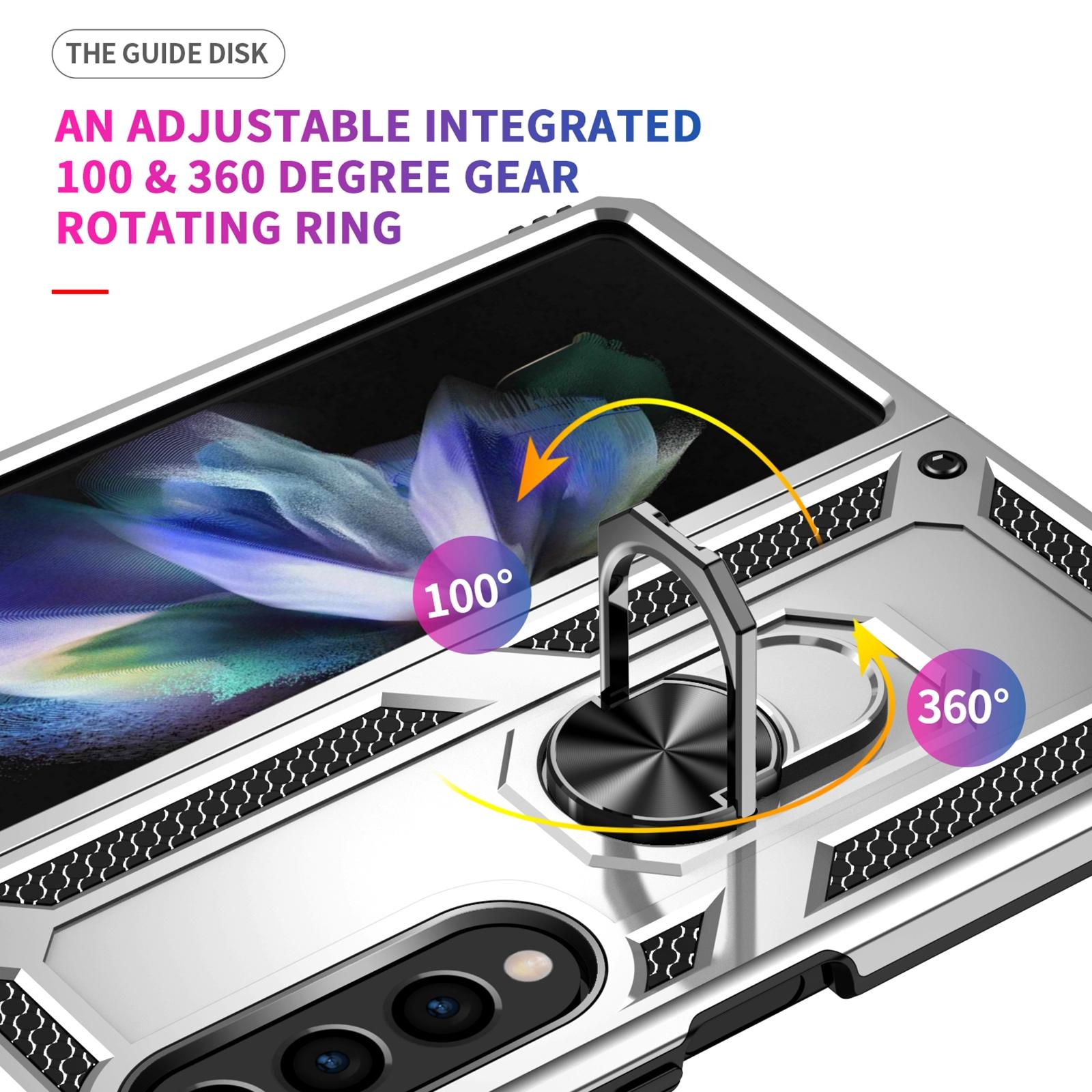 For Samsung Galaxy z Fold4 5G Tpu & Pc Shockproof Phone Case - Dark Green