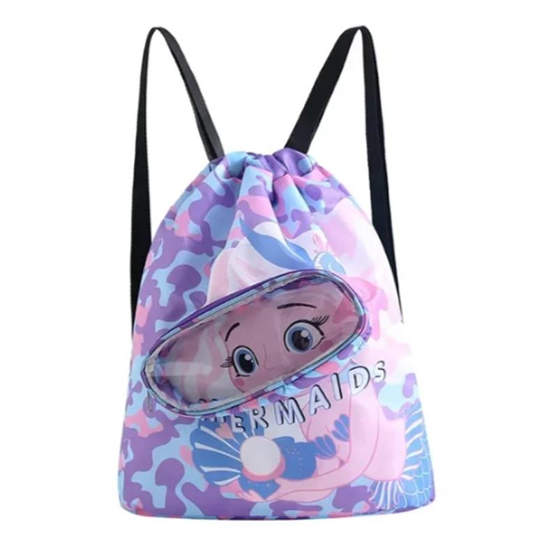 Kids&#39; Swim Bag Cute Cartoon Beach Backpack Waterproof Dry / Wet Large 2 Layer - Purple - Small 1 Layer