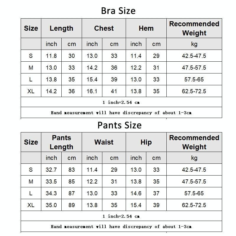 Yoga Fitness Set Women Sports Bra & Leggings Size L - Gray - M