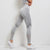 Yoga Fitness Set Women Sports Bra & Leggings Size L - Gray - M