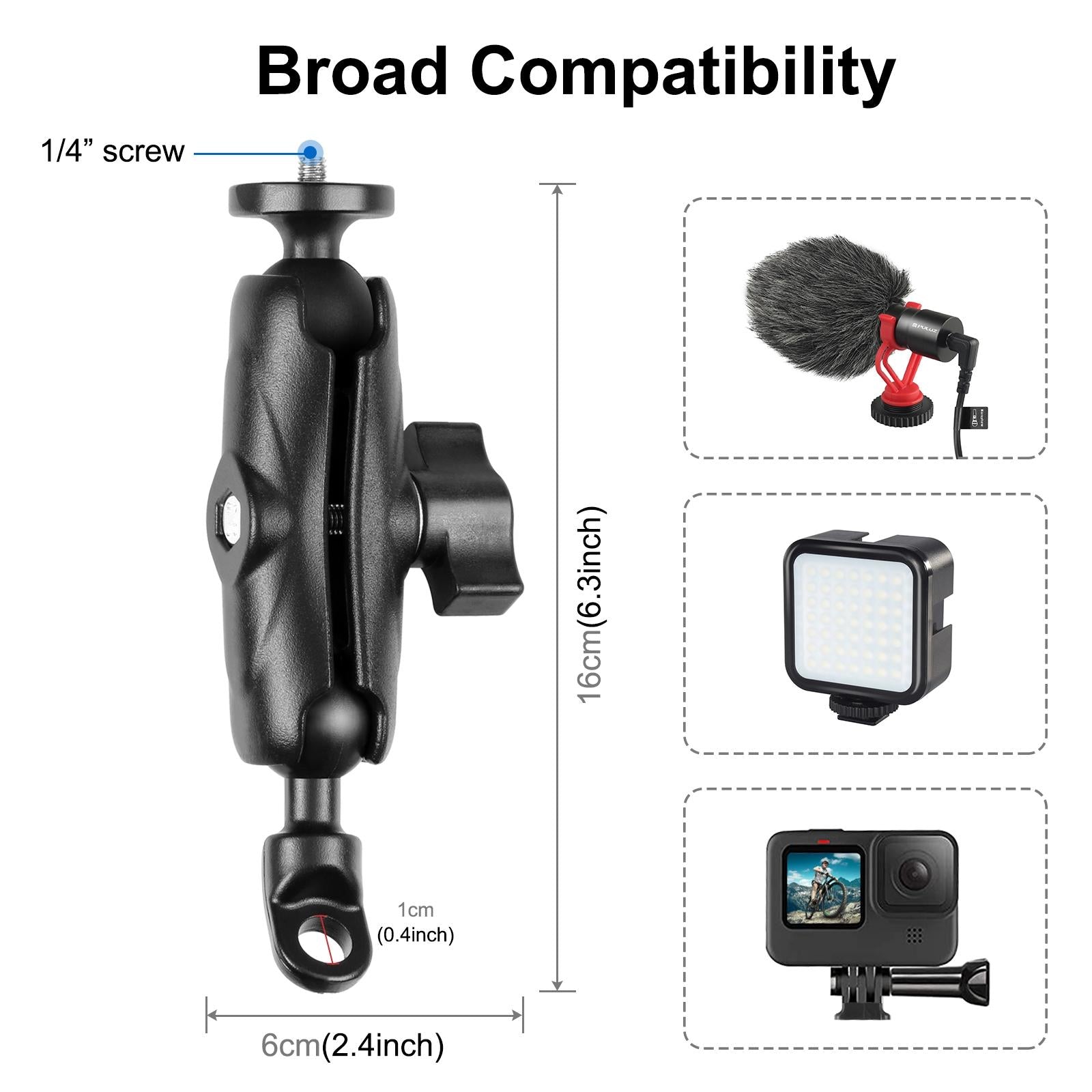 Universal Motorcycle Camera Mount for Gopro and Action Cams