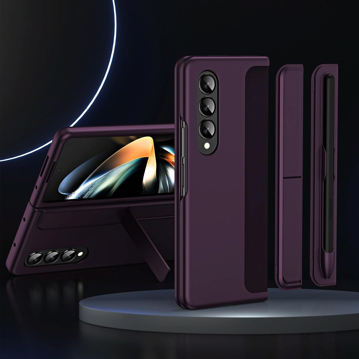 For Samsung Galaxy Z Fold4 5G Detachable Pen & Phone Case - 2 In 1 - Purple