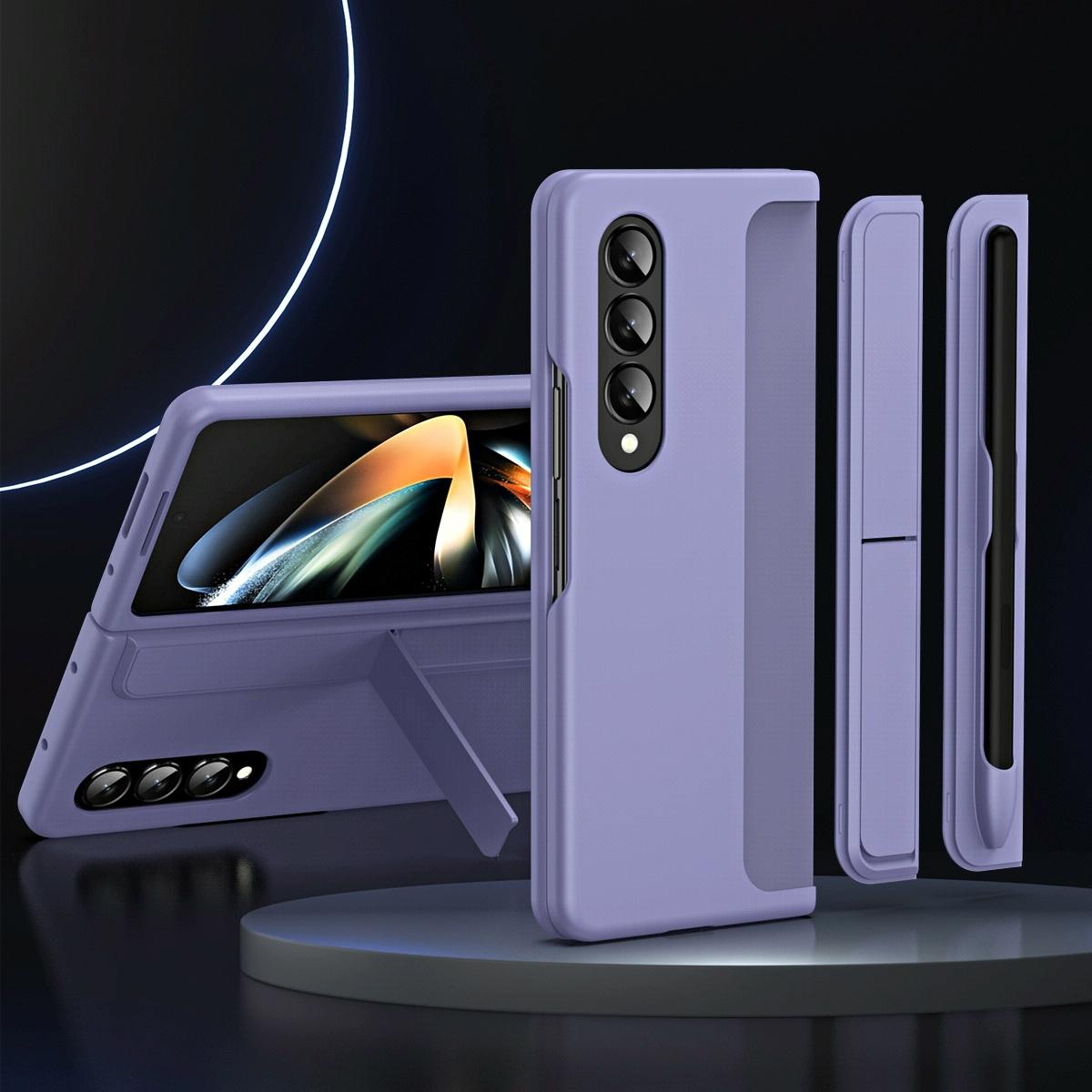For Samsung Galaxy Z Fold4 5G Detachable Pen & Phone Case - 2 In 1 - Purple