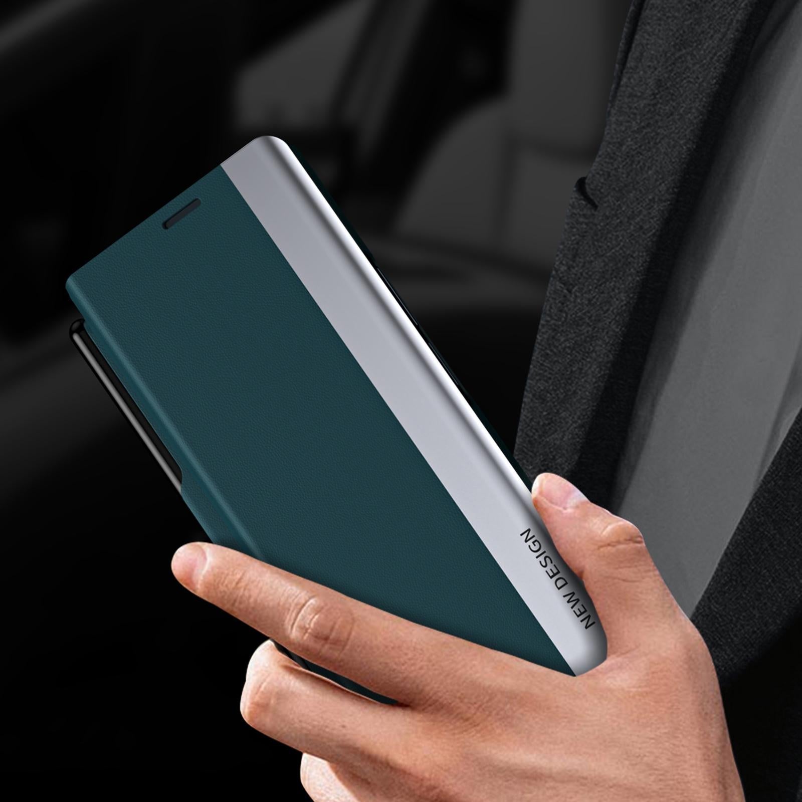 For Samsung Galaxy Z Fold4 5G Leather Phone Case With Pen Slot - Shockproof - Black