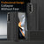 For Samsung Galaxy Z Fold4 5G Leather Wristband Phone Case - Black
