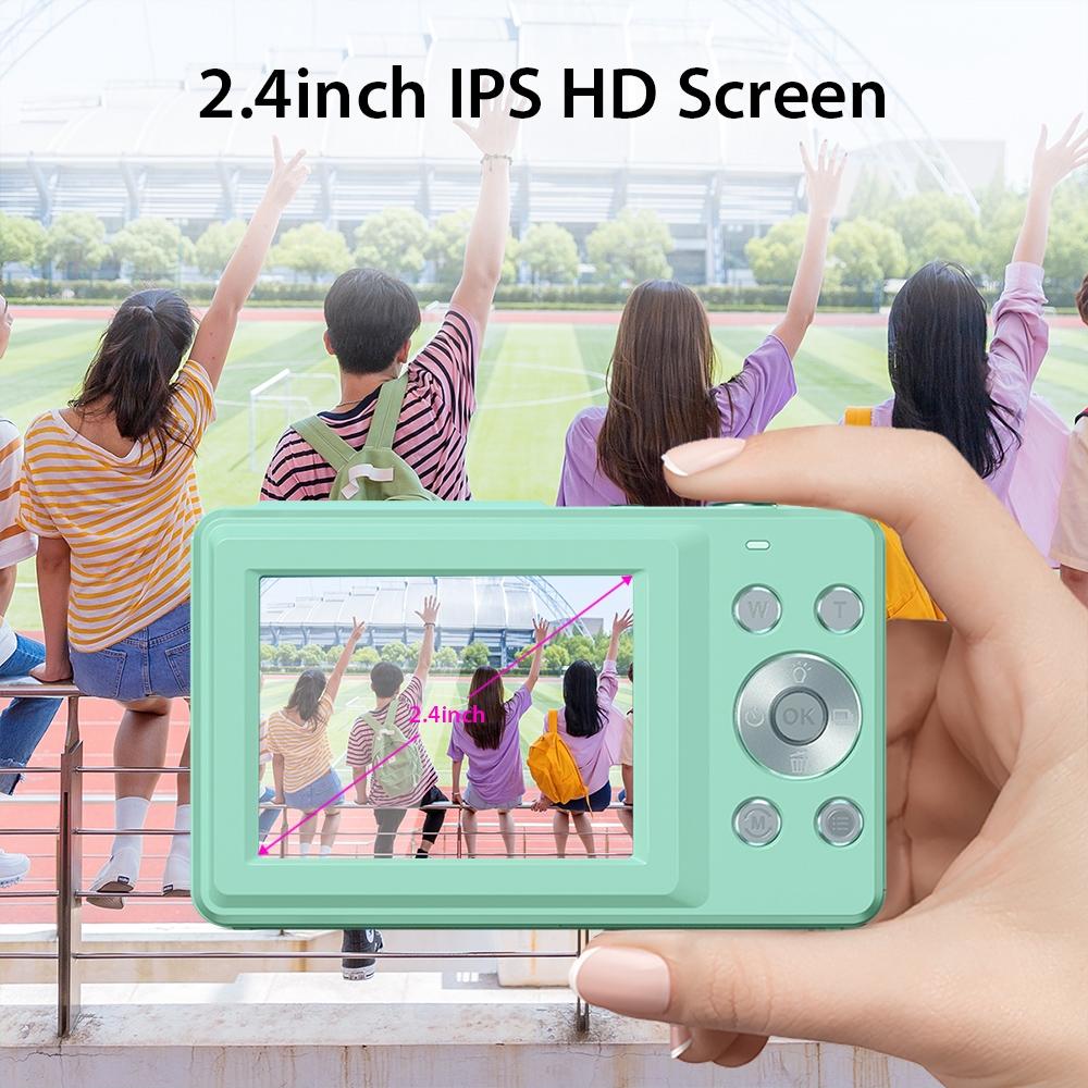 Mini Children Photography Camera - 2.4-inch Hd 16x Zoom - Pink+32G
