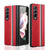 For Samsung Galaxy Z Fold4 5G Shockproof Twill Phone Case - Pc Tpu - Red