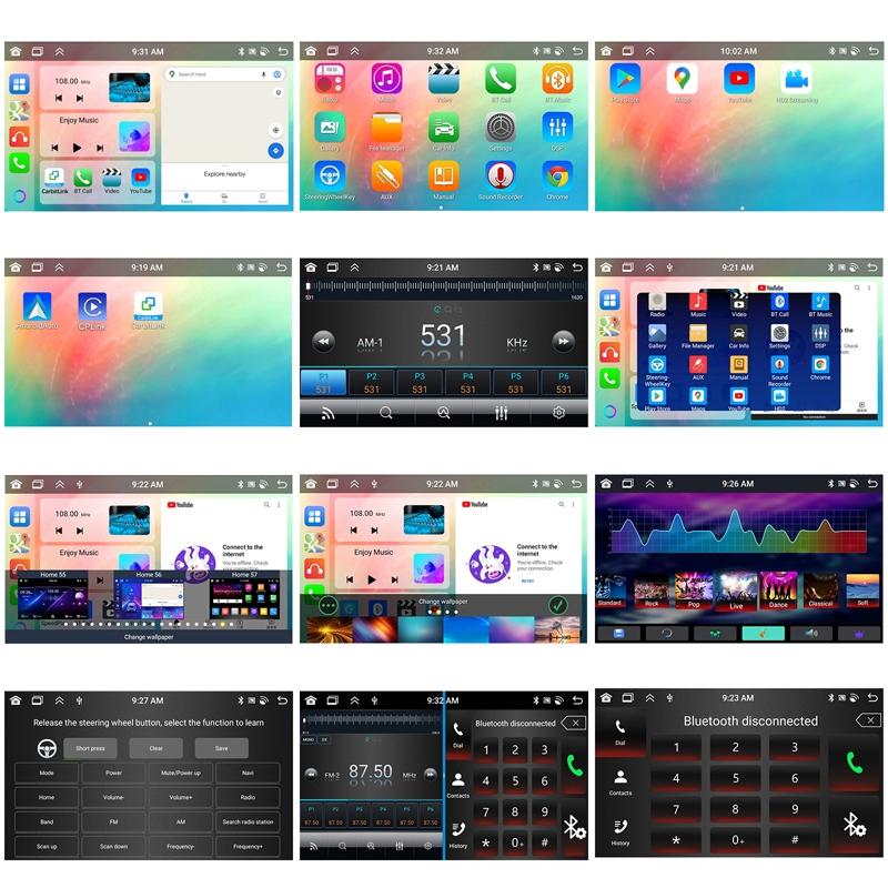 Universal Wireless Carplay Car Navigation Center - 13.0 Monitor - Standard + Ahd Camera 9Inch