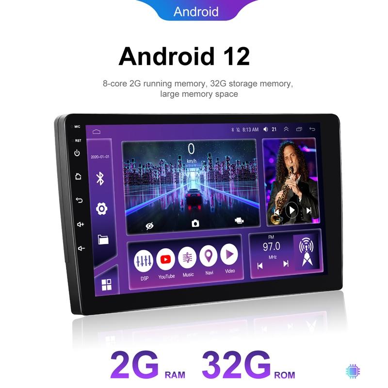 9 Inch 8-Core Carplay Android Navigation Monitor 2 + 32G Memory - Standard + Ahd Camera 4 + 64G