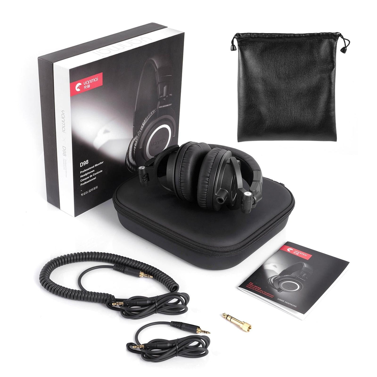 Professional Recording Headphones Yanmai D98 - Black