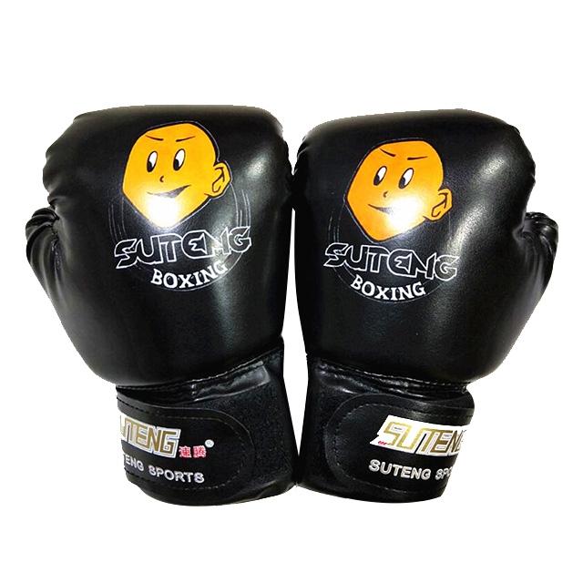 Children&#39;S Cartoon Boxing Gloves - Pu Leather - Cartoon Black