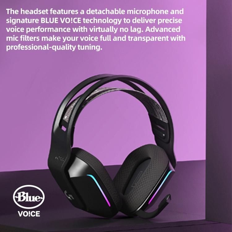 Wireless Rgb Gaming Headset With Light Speed - Black