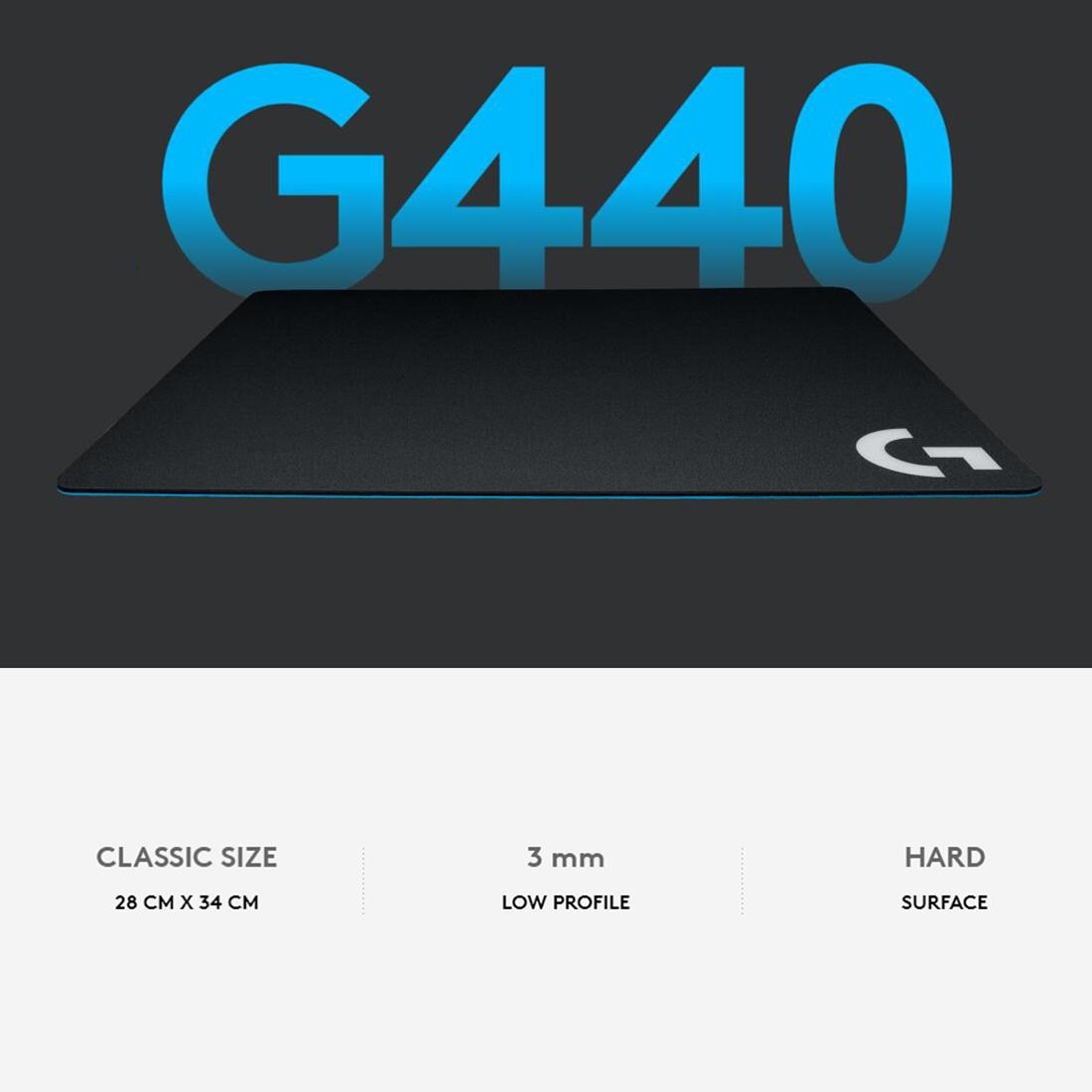 34 X 28Cm Hard Gaming Mouse Pad Black