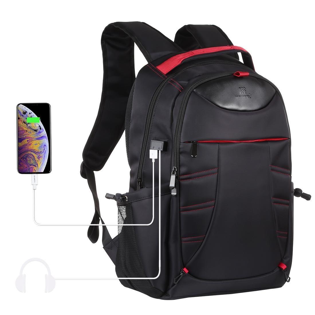 Portable Dual-Shoulder Laptop Backpack - Foldable & Removable Black