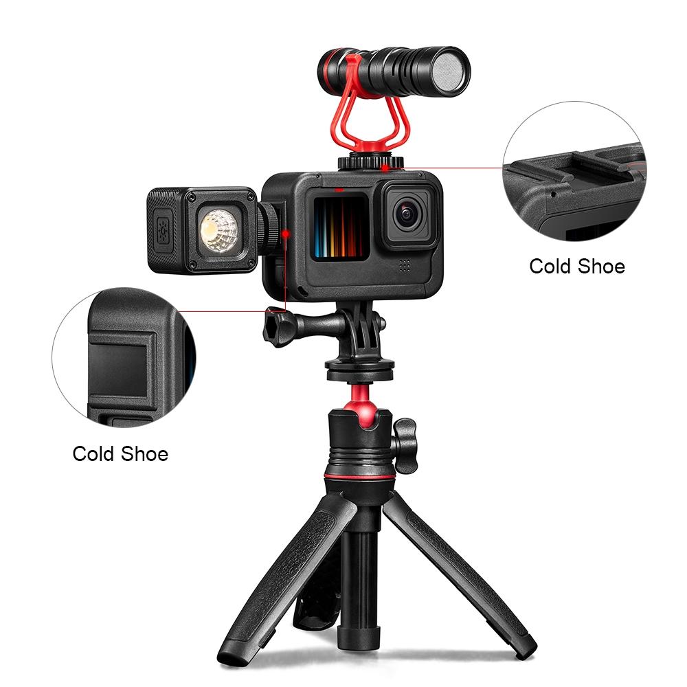 Gopro Hero12 Cage with Cold Shoe Base Slot