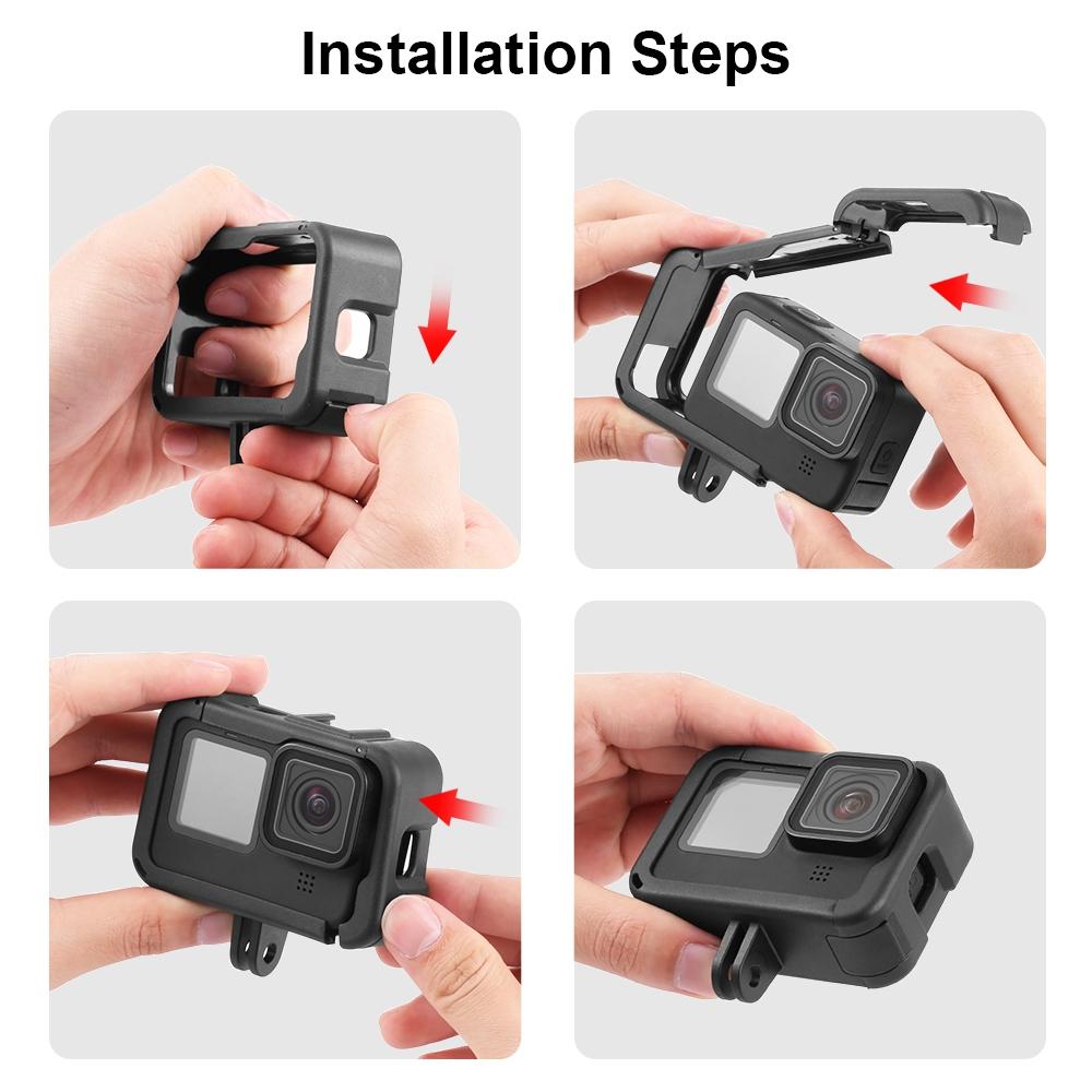 Gopro Hero12 Cage with Cold Shoe Base Slot