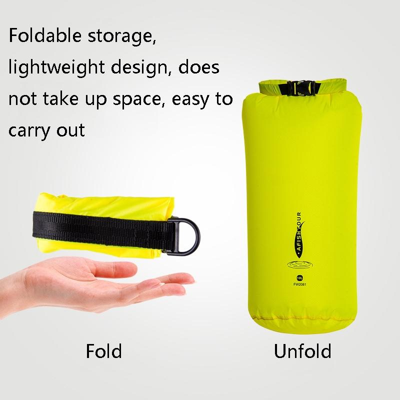 10L Outdoor Multi Function Waterproof Storage Bag Light & Thin Design - Black