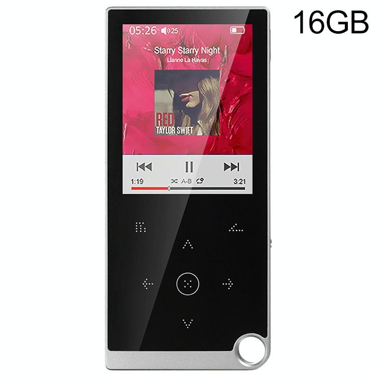 2.4 Inch Touch Mp4 / Mp3 Player 16Gb Memory E Book / Alarm / Timer No Bluetooth - Blue