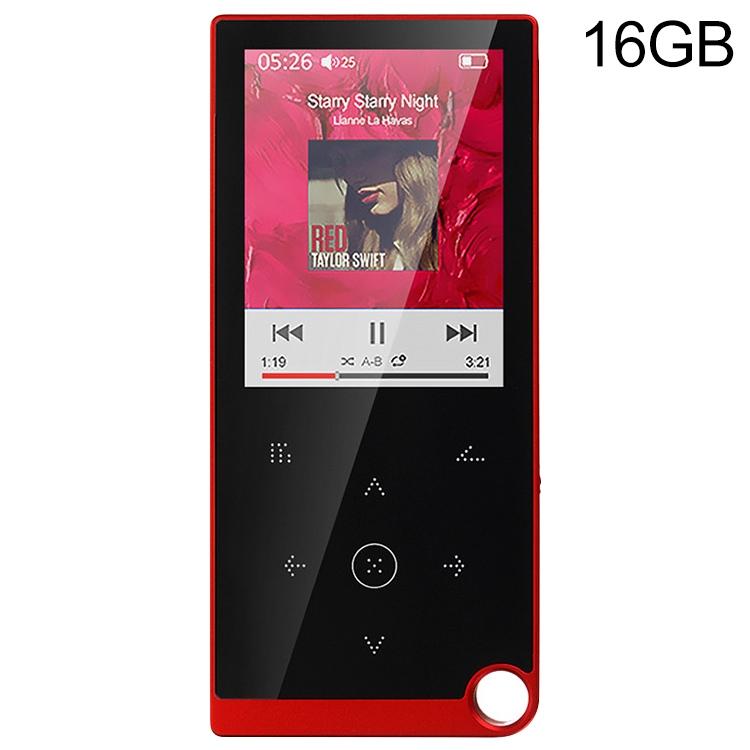 2.4 Inch Touch Mp4 / Mp3 Player 16Gb Memory E Book / Alarm / Timer No Bluetooth - Blue