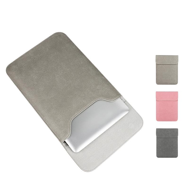 Ultra-thin Notebook Liner Bag - 14.1-15.4 Inch with Small Bag - Light Grey