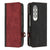 For Samsung Galaxy Z Fold4 5G Leather Phone Case With Side Buckle - Red