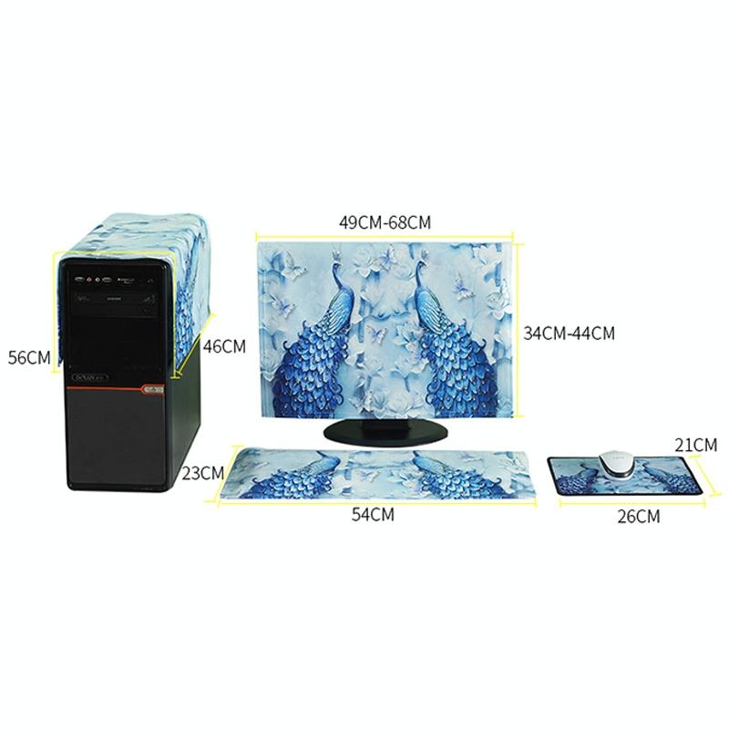 Universal 3-in-1 Desktop Pc Dust Cover - Fits 23-24 Inch Screens - Deer