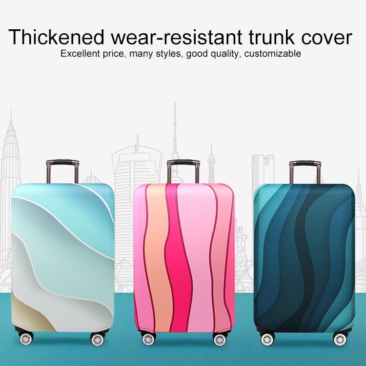 Protective Elastic Luggage Covers - 25-28 Inch - Resistant to Abrasion and Dust - Blue Ripple