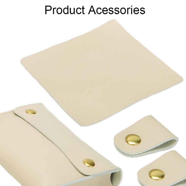 Waterproof Leather Laptop Liner Bag - 3-in-1 15 Inches - Light Yellow