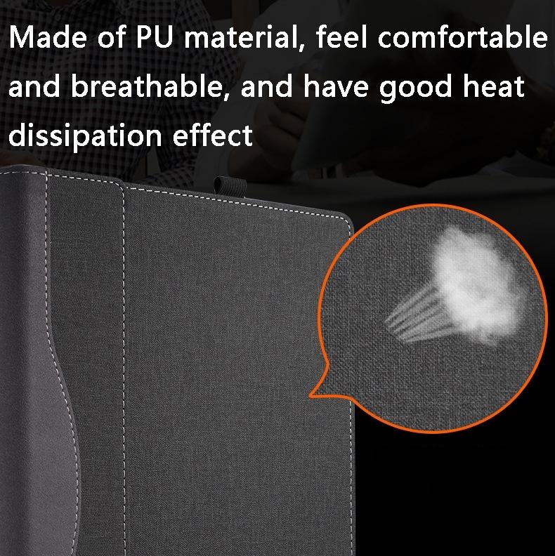 Protective Leather Laptop Case - Anti-Fall - Black - For Lenovo Thinkpad E15 Gen 4