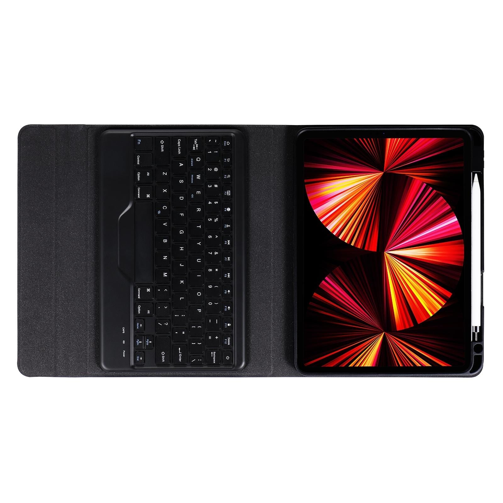 Bluetooth Keyboard Leather Case For Ipad Pro 11 With Triangle Holder & Pen Slot - Fits 2021 / 2020 / 2018 & Air 4 10.9 - Splittable - Gradient Rainbow